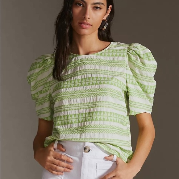Anthropologie Tops - Anthropologie Amado Puff Sleeve Blouse NWT!!